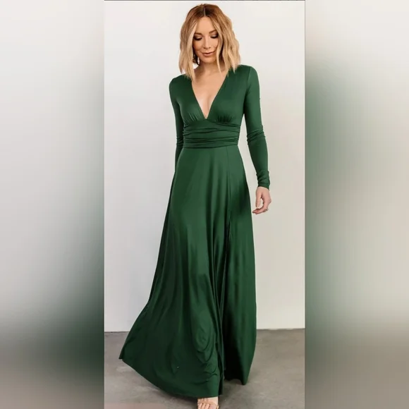 Baltic Born | Dresses | Baltic Born Arianna Maxi Dress Hunter Green Xl |  Poshmark